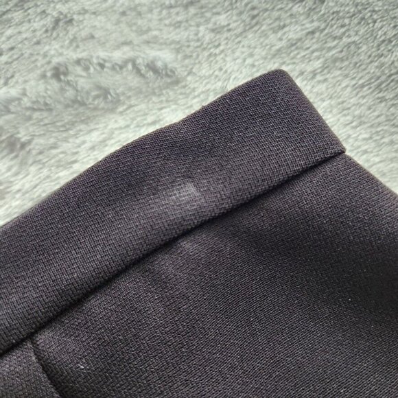 Vintage 90s Black Midi Skirt Size 10 Petite Collectibles Back Slit Goth Classic - Picture 9 of 13